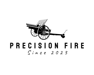 Military Artillery Cannon logo design