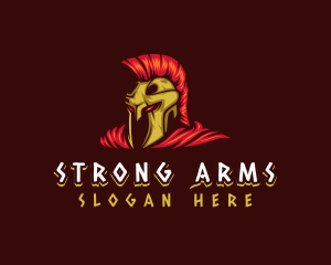 Strong Spartan Warrior logo design