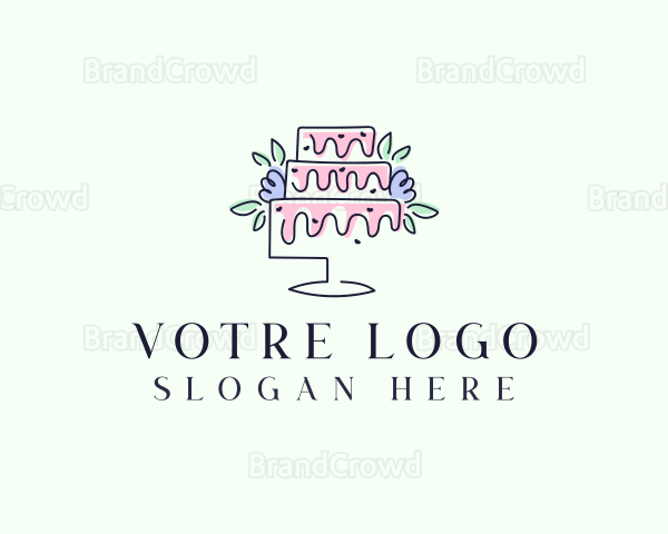 Wedding Cake Floral Logo