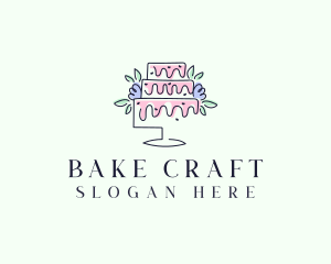 Wedding Cake Floral logo design