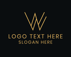 Professional - Generic Monoline Letter W logo design