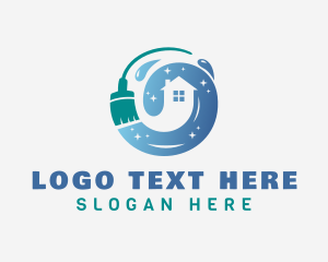 Home - Gradient Broom Cleaning logo design