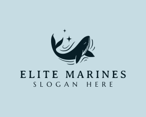 Ocean Marine Whale logo design