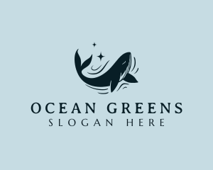 Ocean Marine Whale logo design