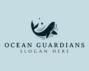 Ocean Marine Whale logo design