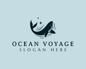 Ocean Marine Whale logo design