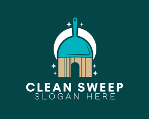 Cleaning Broom Housekeeper logo design