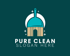 Cleaning Broom Housekeeper logo design