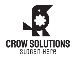 Crow Gear Bird logo design