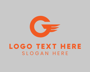 Fast - Letter G Express Wing logo design