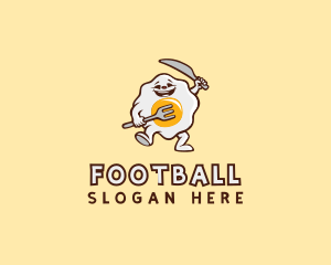 Mascot - Egg Cutlery Cartoon logo design