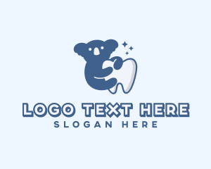 Pediatric - Tooth Dentistry Koala logo design