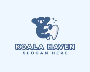 Koala - Tooth Dentistry Koala logo design