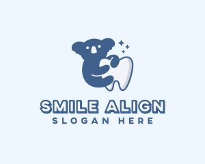 Tooth Dentistry Koala logo design