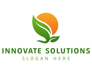 Sun Natural Leaves Logo