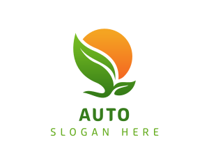 Vegetable - Sun Natural Leaves logo design