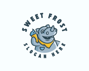 Rhino Ice Cream Gelato logo design