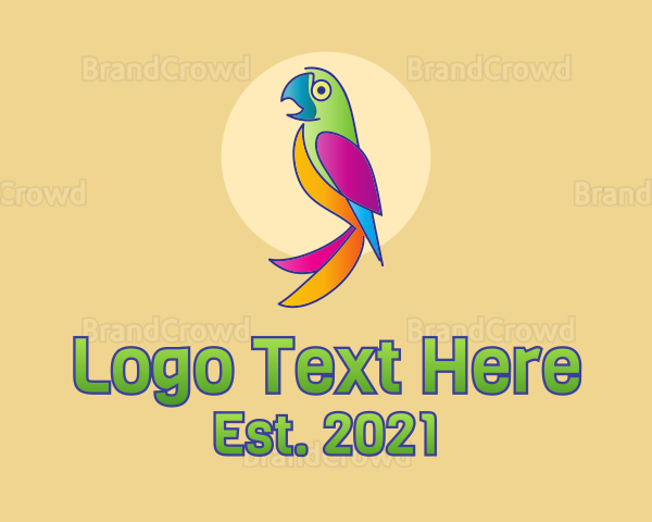 Colorful Parrot Bird Logo