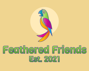 Colorful Parrot Bird  logo design