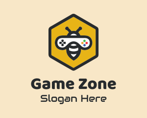 Video Games - Bee Game Controller logo design