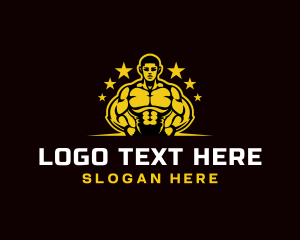 Fitness - Muscle Fitness Star logo design