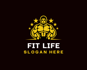 Muscle Fitness Star logo design