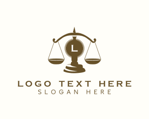Letter Rr - Law Justice Scale logo design