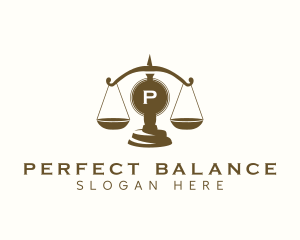 Legal Justice Scale logo design