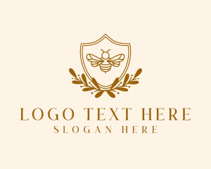 Foliage - Bee Farm Shield logo design