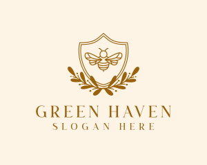 Foliage - Bee Farm Shield logo design