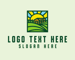 Commodity - Sun Farmhouse Landscape logo design