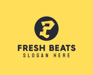 Hiphop - Yellow Letter P logo design