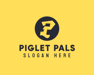 Yellow Letter P logo design