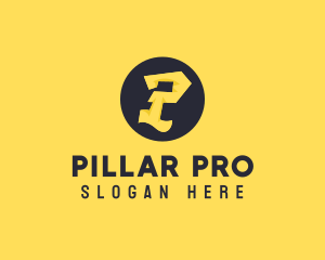 Yellow Letter P logo design