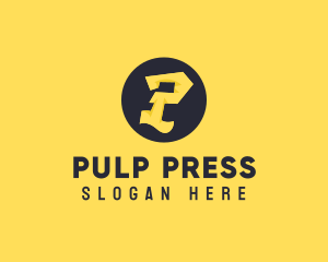 Yellow Letter P logo design