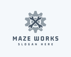 Mechanical Wrench Repair logo design