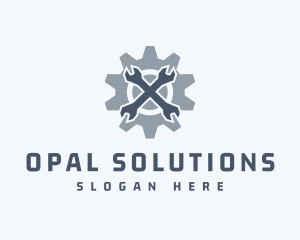 Mechanical Wrench Repair logo design