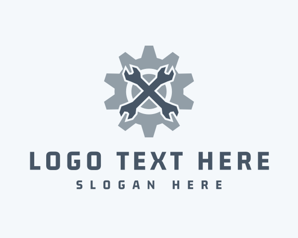 Repair - Mechanical Wrench Repair logo design