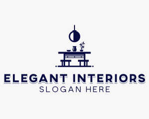 Furniture Table Interior logo design