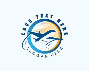 Waterfall - Airplane Travel Agency logo design