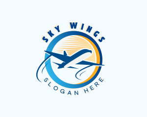 Airplane Travel Agency logo design