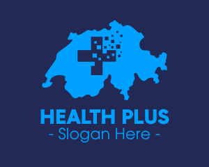 Swiss Health Technology Map logo design