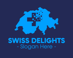 Swiss - Swiss Health Technology Map logo design