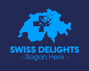 Swiss Health Technology Map logo design