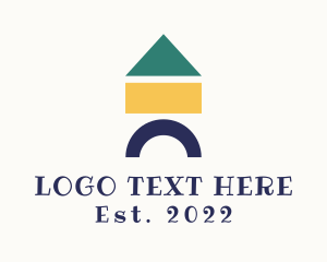 Kindergarten - Children Toy Blocks logo design