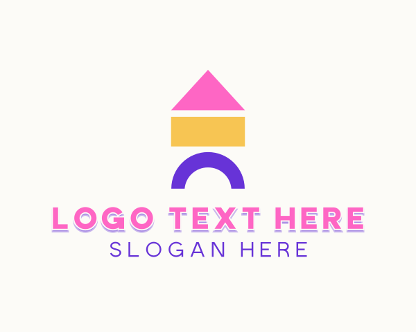 Daycare - Children Toy Blocks logo design