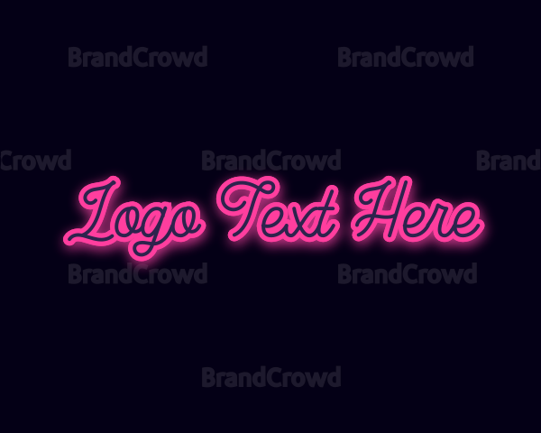 Light Glow Script Logo