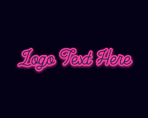 Light Glow Script Logo