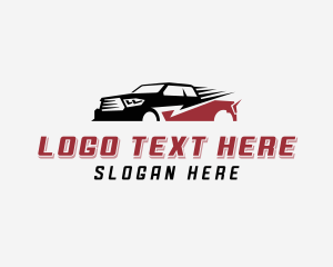 Supercar - Transport Pickup Truck logo design