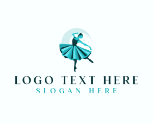 Lady - Ballerina Dance Woman logo design